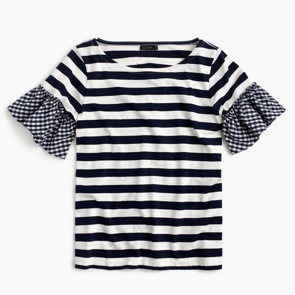 J. Crew Ruffle Sleeve Top - Picture 4 of 8